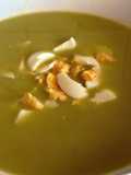 Crema de puerros y calabacín
