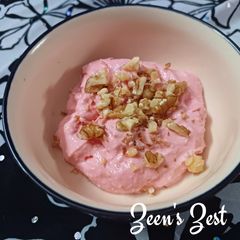 A picture of Roohafza Shrikhand.