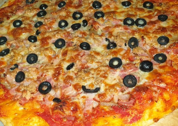 🍕 pizza de atún y bacon 🍕