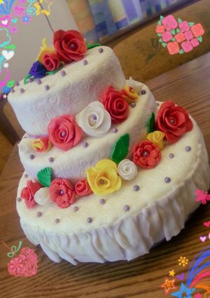 صورة لوصفة كيكة ٣ طوابق🎂🎂🎂