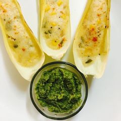 A picture of Corn husks dhokla.