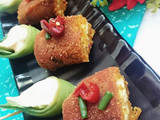 Moong Dal-Suji Roll with Paneer Stuffing