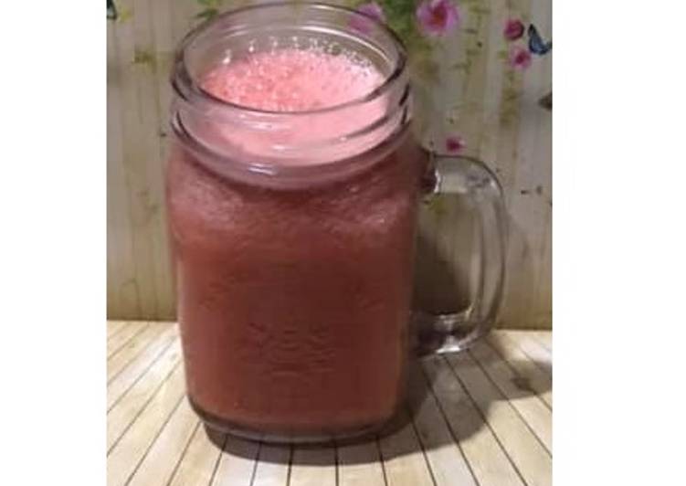 Langkah Mudah untuk Menyiapkan Diet Juice Watermelon Pear Mint Strawberry Anti Gagal