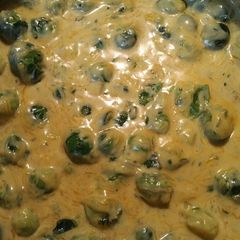 A picture of Creamy Cheesy Brussel sprouts.