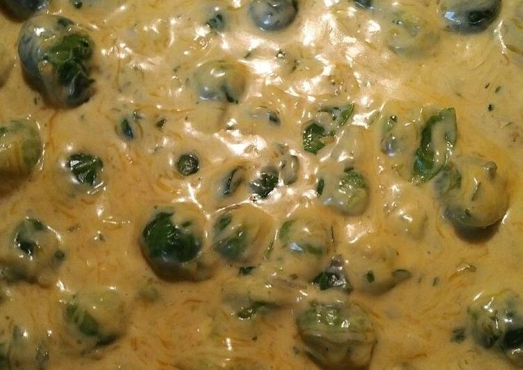 Recipe of Quick Creamy Cheesy Brussel sprouts