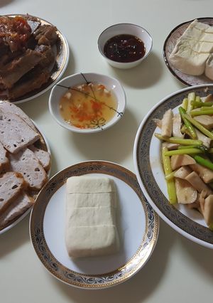 Hình của món Măng tây, nấm xào thịt bò.