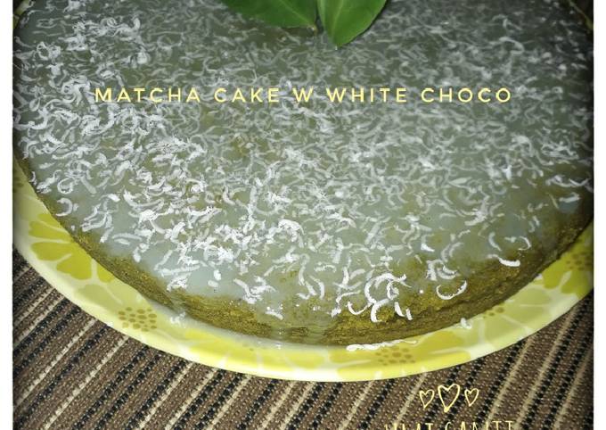 Eggless Matcha (green tea) Cake foto resep utama