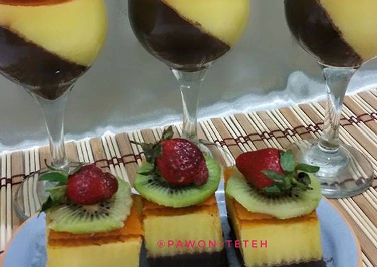 Puding coklat jagung karamel
