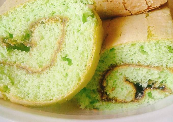 Bolu gulung pandan lembut anti gagal