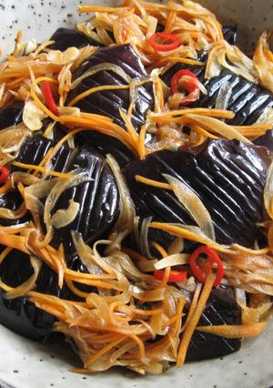 A picture of Marinated Fried Eggplant ‘Nambanzuke’.