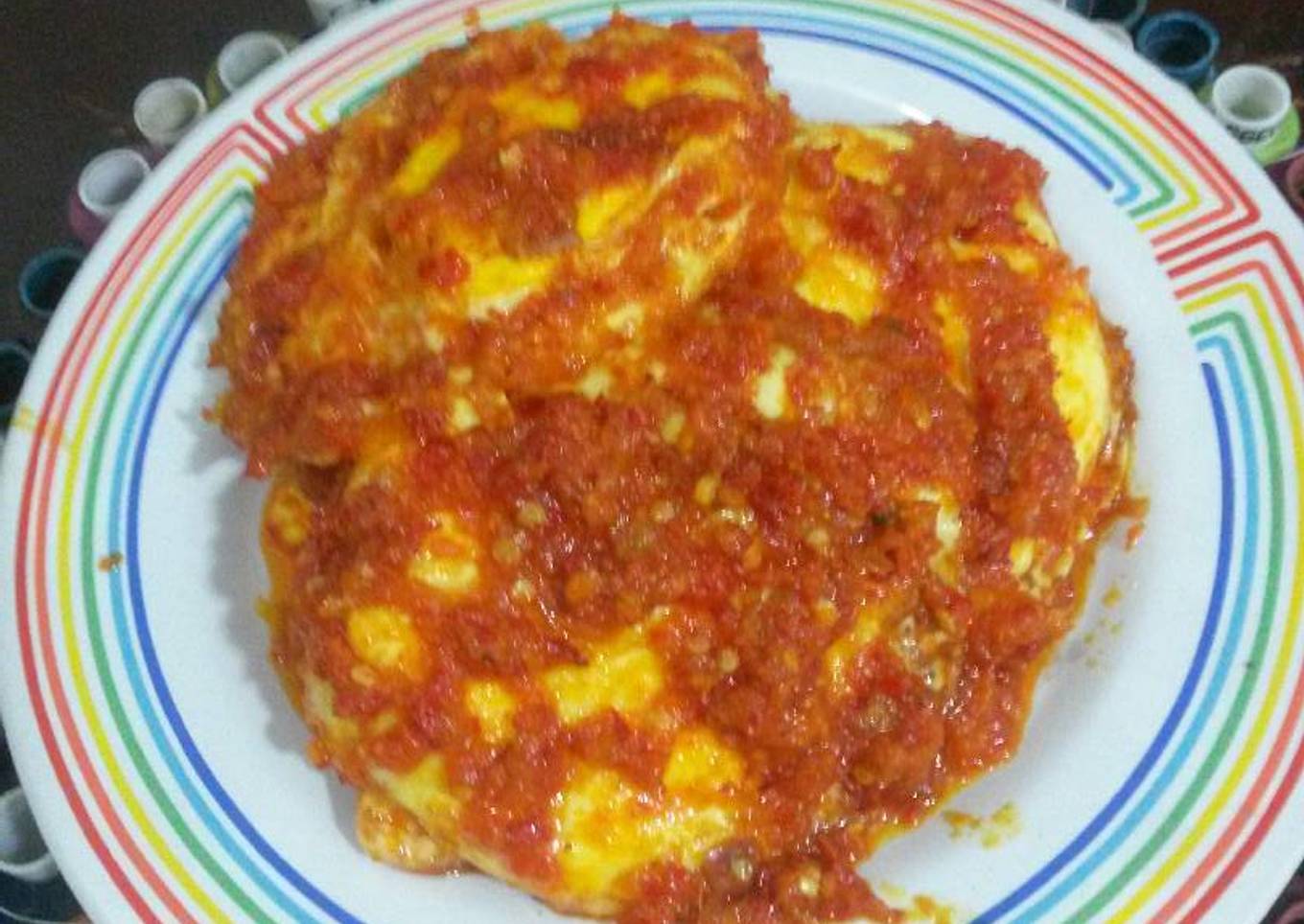 Cara Gampang Menyiapkan Balado telor ceplok Anti Gagal