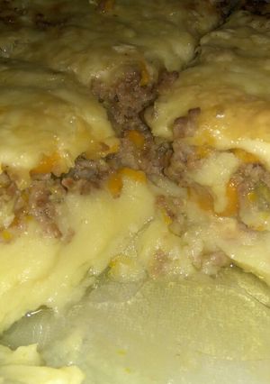 Krumplipürés cukkinis lasagne recept fotója