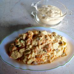 A picture of Green Fig Salad with Eggless Mayonnaise Homemade.