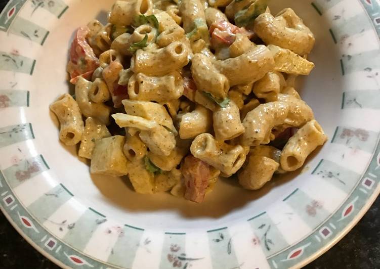 Recipe of Delicious Parveen’s Vegan Curry Pasta Salad