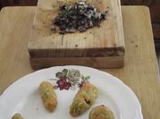 Una foto de zapallo relleno
