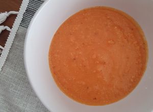 Una foto de Crema de tomatitos cherry sin lácteos !