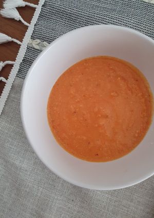 Una foto de Crema de tomatitos cherry sin lácteos !