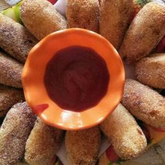 A picture of # Ramadan Aaloo 🍞 bread cutlet.