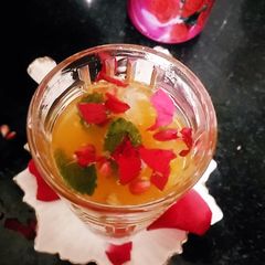 Orange rose mojito mocktail A picture of Orange rose mojito mocktail.