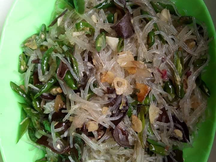 Ternyata begini lho! Resep memasak Sohun jamur cabe ijo yang lezat