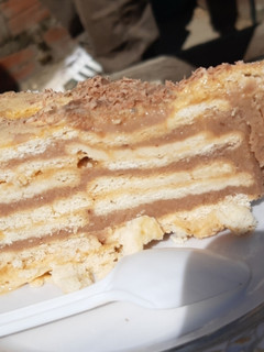 Una foto de Torta helada con galletas María