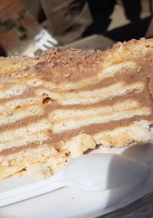 Una foto de Torta helada con galletas María