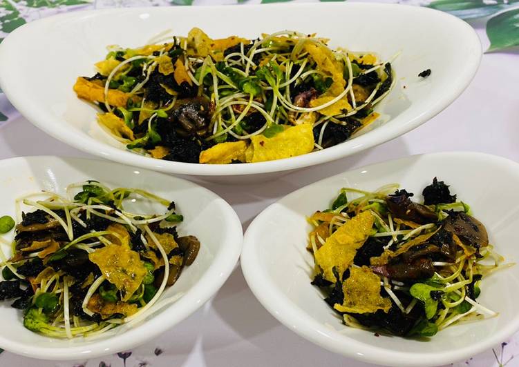 Món chay 🌱🍃: Salad Rau mầm Rong biển tẩm gia vị 🌱