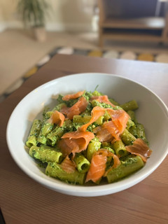 A picture of Creamy spinach and feta sauce pasta in 15 minutes!.