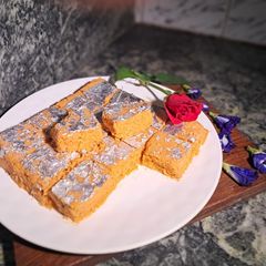 Orange burfi (karwachauth special) late posting 🍊 A picture of Orange burfi (karwachauth special) late posting 🍊.