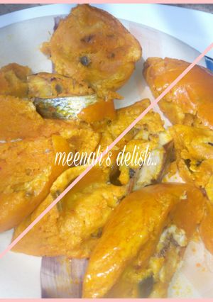 A picture of Palmoil moi moi with macreal.