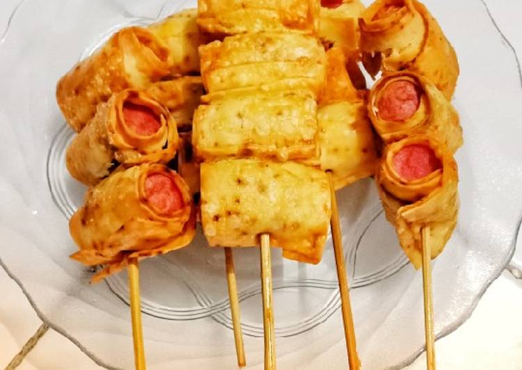Simple Way to Prepare Blends Sate sosis roll
