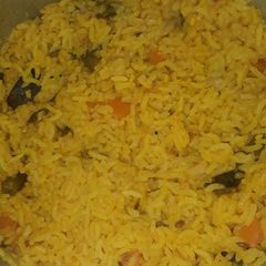 A picture of Mushroom Biryani.