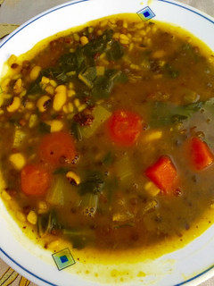 Una foto de Arroz caldoso con legumbres y verduras
