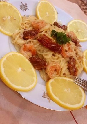 Garnélás tészta recept fotója