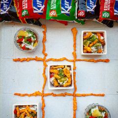 A picture of Papri Chana chaat.