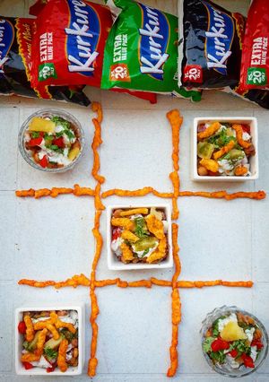 A picture of Papri Chana chaat.
