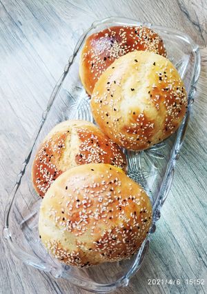 عکسی از دستور نان همبرگر خانگی