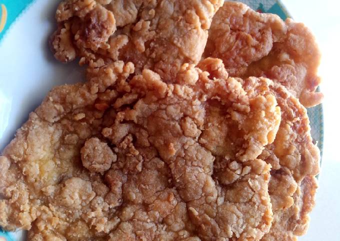 Resep Kulit ayam kfc KW (simpel 2 bahan aja) oleh Delizea - Cookpad