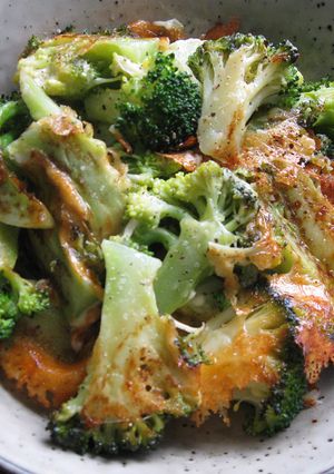A picture of Pan-fried Broccoli & Cheese.