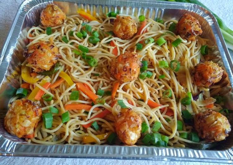 Easiest Way to Make Homemade Noodles with Manchurian Balls