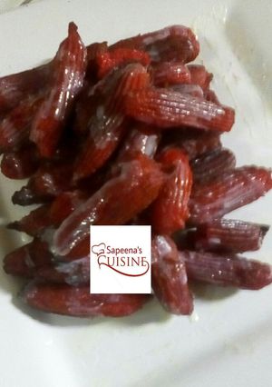 A picture of Red velvet churros.