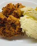 Almás morzsa (apple crumble) vanília fagylalttal