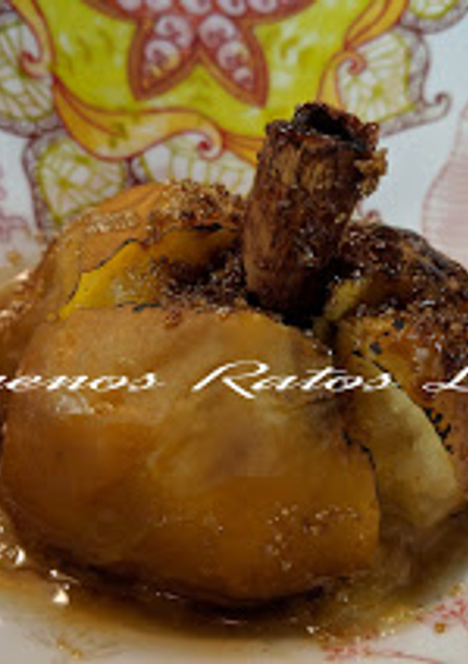 Una foto de Manzanas asadas en crockpot, cocina lenta