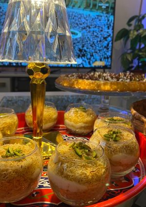 صورة لوصفة حلى كاسات الكنافة