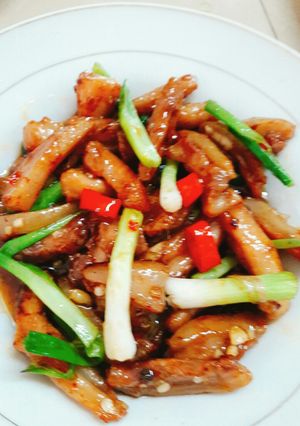 Hình của món Tốp mỡ kho khô.
