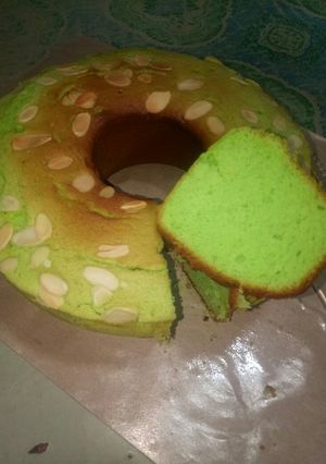 Foto resep Bolu panggang pandan kacang almond