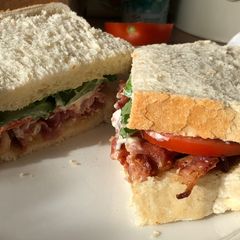 A picture of Bacon sandwich.