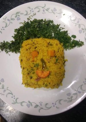 A picture of Vegitable Poha Upma.