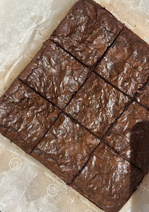 รูปของ Fudge brownies สูตรเข้มข้น หวานน้อย