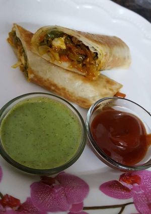 A picture of Kathi roll.